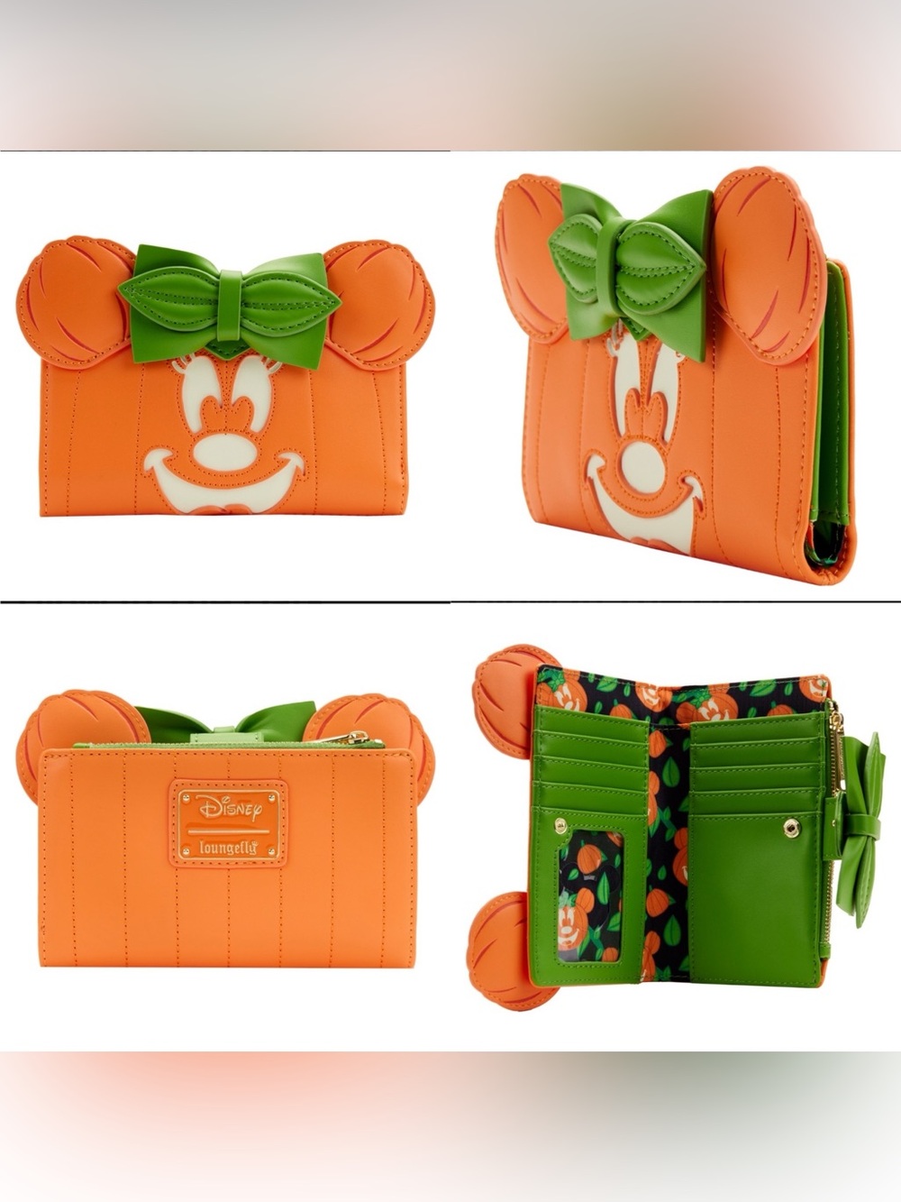 NWOT Loungefly Minnie Pumpkin Backpack+wallet SET - Picture 4 of 16